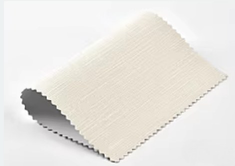 Beige zebra blind fabric swatch