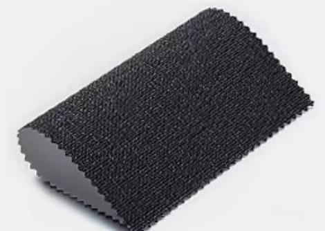 Black zebra blind fabric swatch