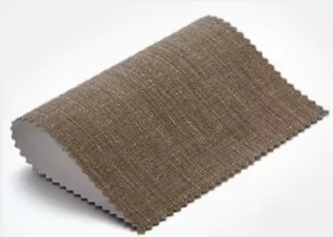 Brown zebra blind fabric swatch