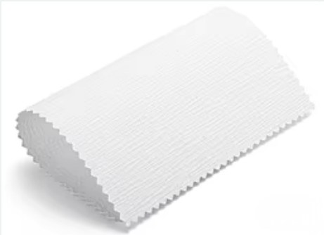 White zebra blind fabric swatch