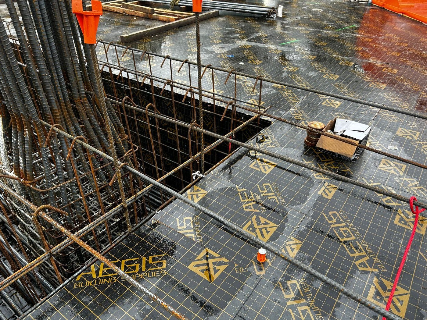 Column forms on a branded deck
