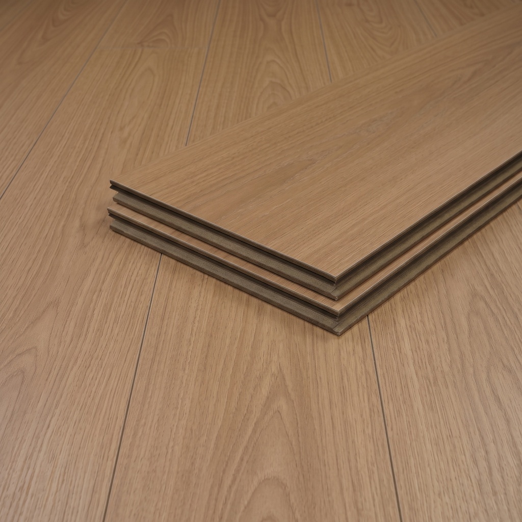 [9101-01_SOB] 2G CLICK LAMINATE FLOORING (FPC-780 - SPRING OAK BEIGE, 750kg/m3 WHITE CORE)