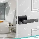 81401 - VALUE SERIES 600GRAMS SQUARE THICK DOOR HANDLE LEVER SQUARE COVER PLATE ALUMINUM ALLOY BLACK