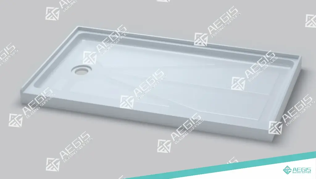 221001 - SIDE DRAIN SINGLE THRESHOLD SHOWER BASE WITH ANTI-SLIP TEXTURED SURFACE (60"x32", LEFT)