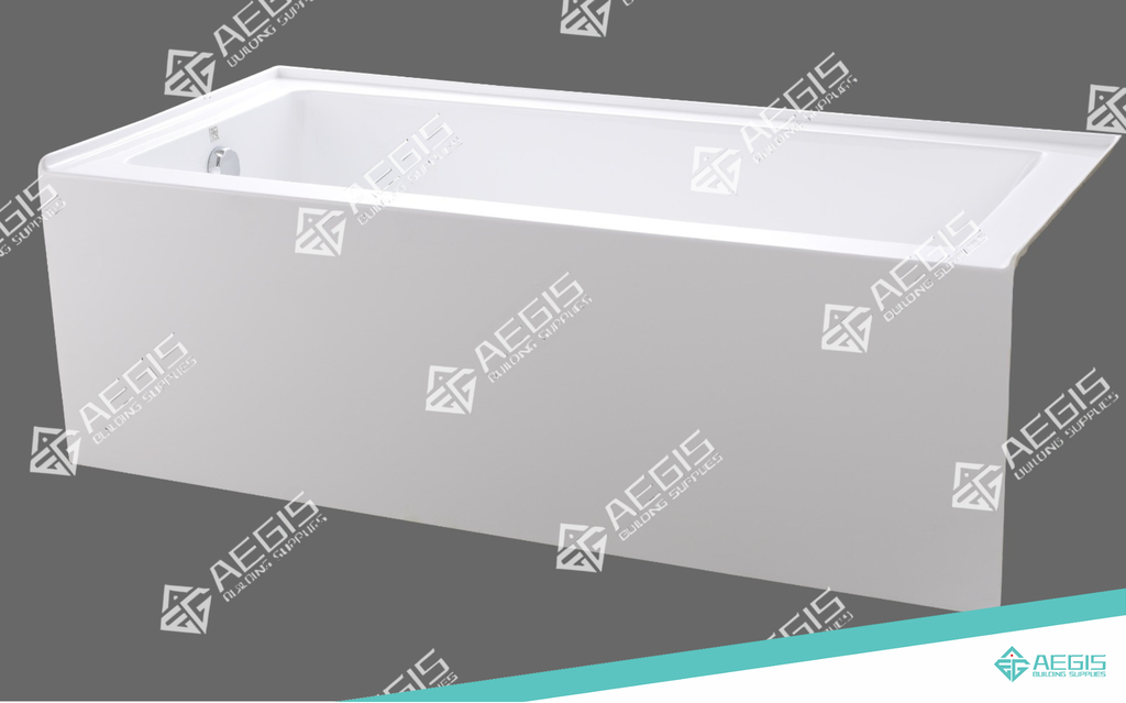 DROP IN ACRYLIC BATHTUB THREE SIDE SKIRT FLAT