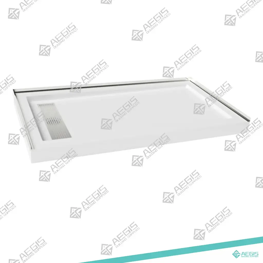 221004 - SINGLE THRESHOLD SHOWER BASE WITH LINE DRAIN SMOOTH SURFACE