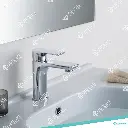 221905 - SINGLE HOLE ROUNDED SQUARE BATHROOM FAUCET STRAIGHT SPOUT