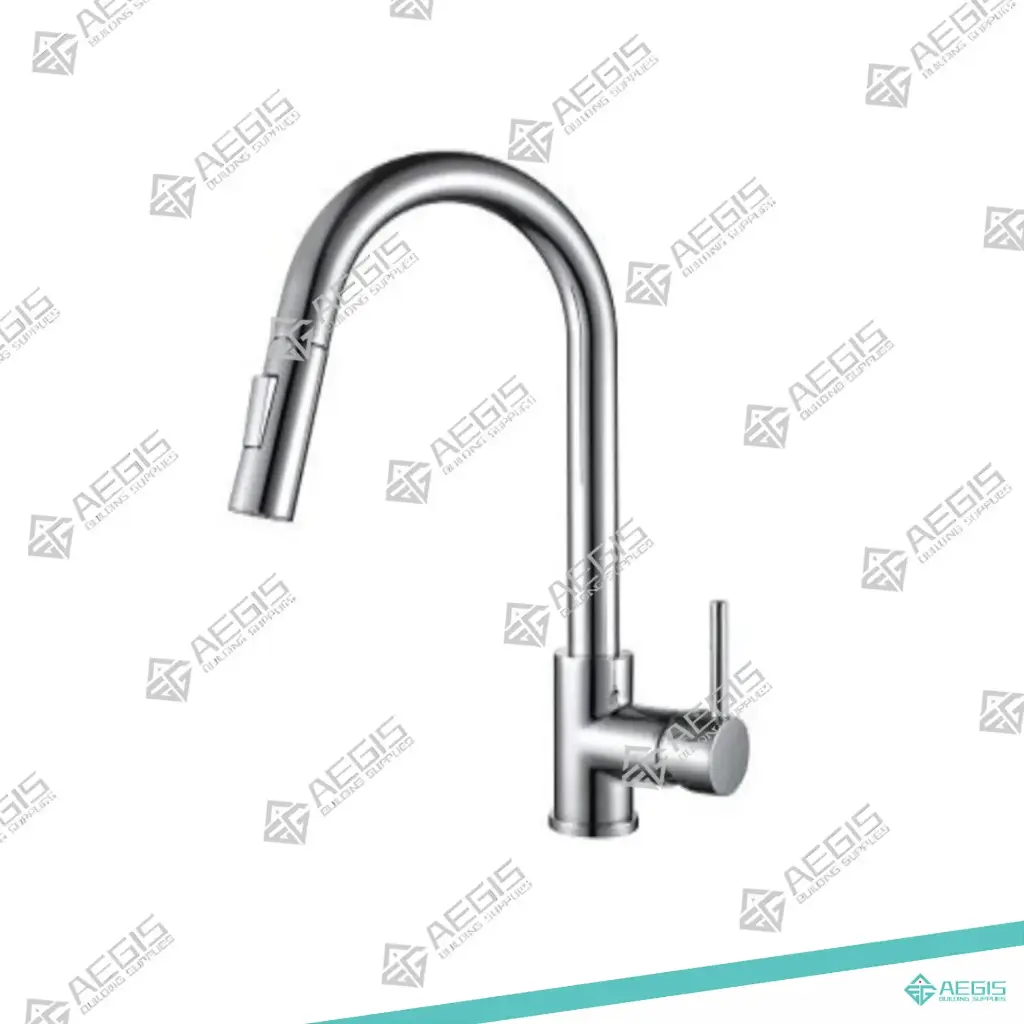 222103 - KITCHEN FAUCET - THIN SHAFT, WIDE BASE, SMALL HANDLE